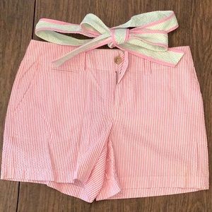 Vineyard Vines Pink Seersucker Shorts w/optional Reversible Belt